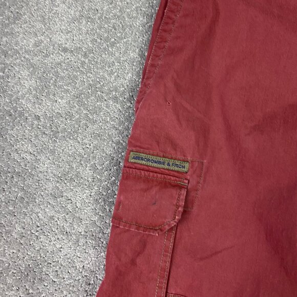Vintage 90s Y2K Abercrombie & Fitch Cargo Pants Men's Medium Wide Leg Baggy - Picture 4 of 14